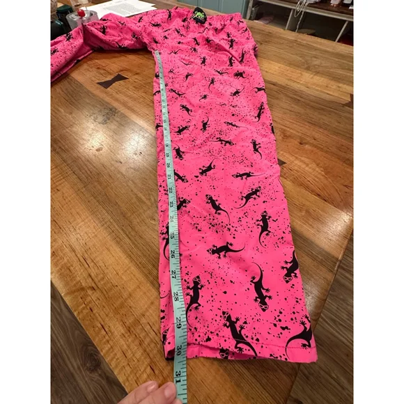 Gecko Hawaii Pink Gecko Print Beach Pants Large Y2K - Picture 13 of 15